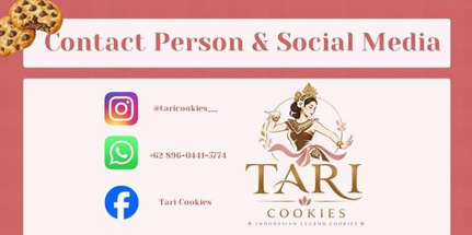 Tari Cookies contact and social media information