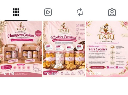 Tari Cookies hampers promotional content